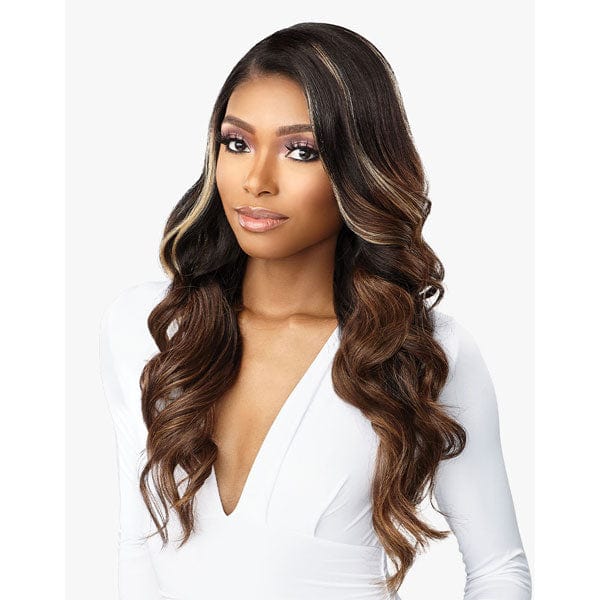 Sensationnel Human Hair Blend Lace Wigs Sensationnel Butta Human Hair Blend Lace Front Wig - GLAM WAVE 24"