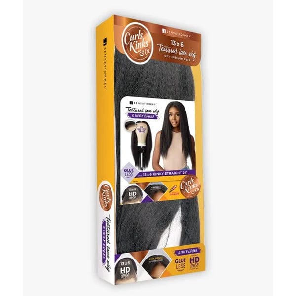 Sensationnel Kinky Edges Kinks & Co 13x6 HD Lace Front Wig - 13x6 KINKY STRAIGHT 24" - EgoWigs.com