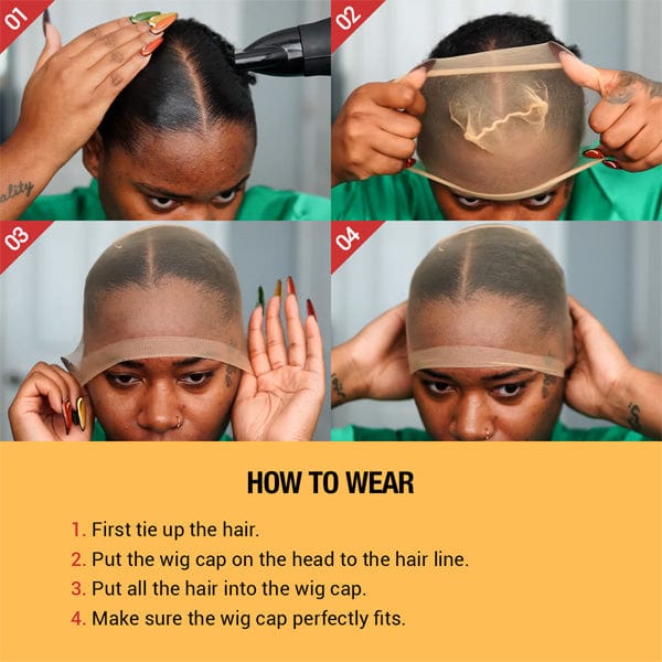 Invisible HD Wig Cap Ultra Thin for Bald Cap Method (2Pcs) - WCAP01 - (C) - EgoWigs.com-