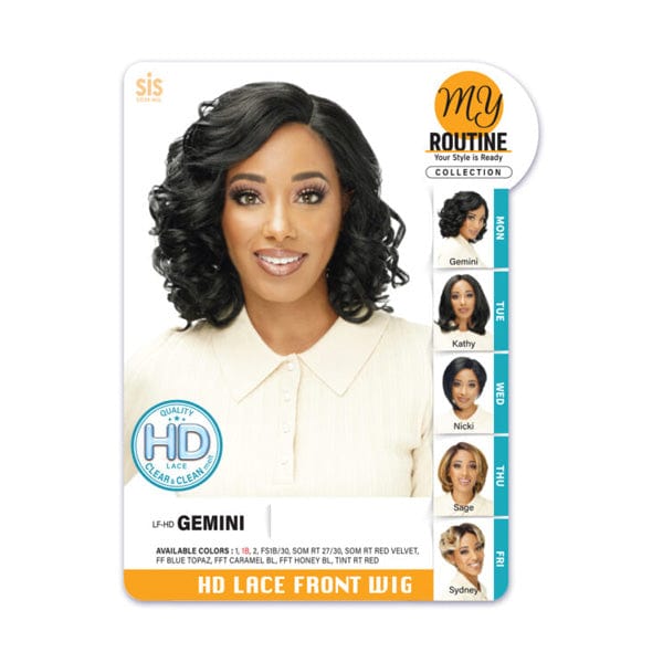 Zury Frontal Lace Wigs Zury Sis My Routine Synthetic HD Lace Front Wig - GEMINI