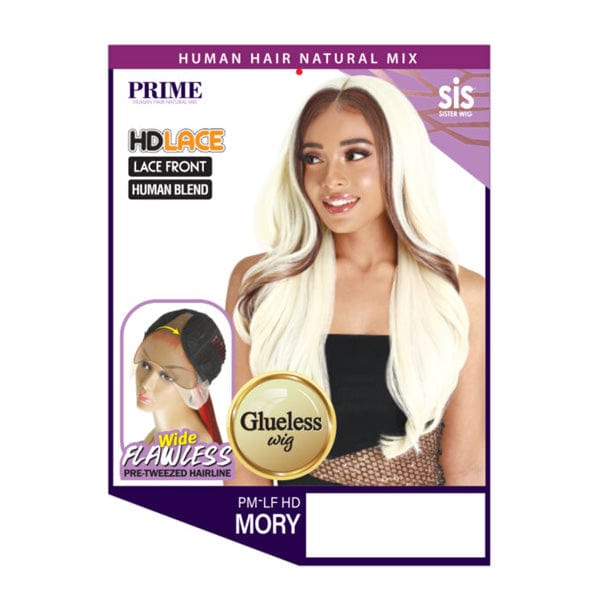 Zury Human Hair Blend Lace Wigs Zury Sis Human Hair Blend Natural Mix Glueless Lace Front Wig - PM LF HD MORY