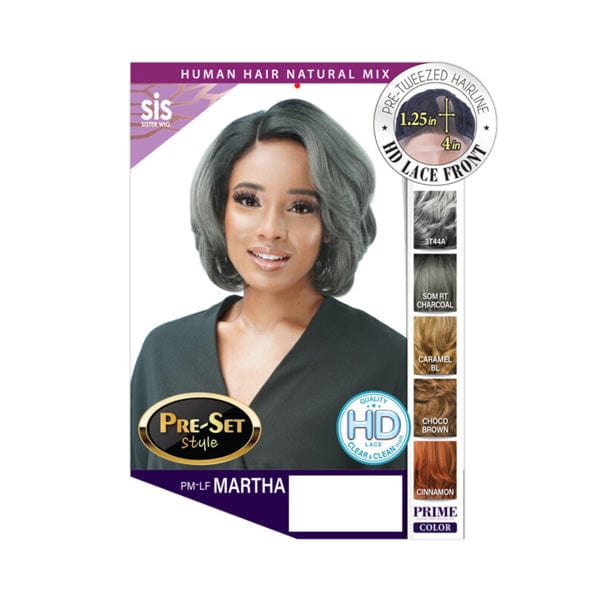 Zury Human Hair Blend Lace Wigs Zury Sis Human Hair Blend Natural Mix Lace Front Wig - PM LF MARTHA